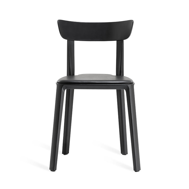 Silla Cadrea Negra Tapizada